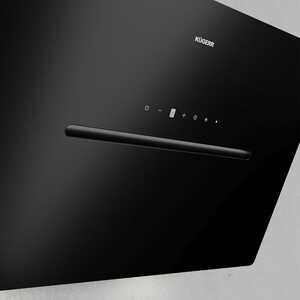  KÜGERR D8 60 CM SIYAH CAM ANKASTRE SESSİZ DAVLUMBAZ