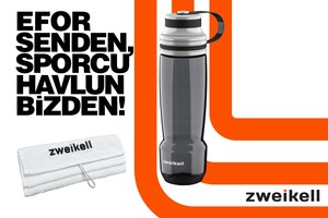  ZWEİKELL SPORT EFFORT BLACK HAVLU HEDIYELI BPA İÇERMEZ 650 ML TRİTAN SULUK
