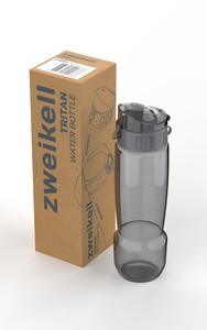  Zweikell Pivot Sleeve Grey Bpa Içermez 650 ml Tritan Kırılmaz Suluk - Su Matarası