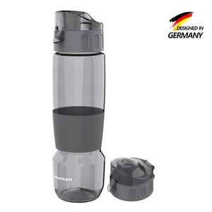 Zweikell Pivot Switch Grey Bpa Içermez 650 ml Tritan Kırılmaz Suluk - Su Matarası - Yedek Kapak Hediyeli