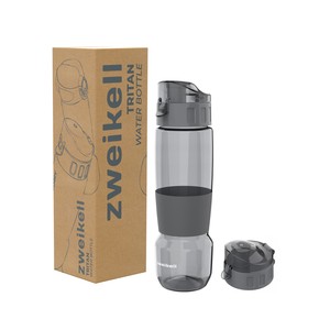  Zweikell Pivot Switch Grey Bpa Içermez 650 ml Tritan Kırılmaz Suluk - Su Matarası - Yedek Kapak Hediyeli