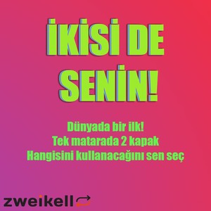  Zweikell Pivot Switch Grey Bpa Içermez 650 ml Tritan Kırılmaz Suluk - Su Matarası - Yedek Kapak Hediyeli