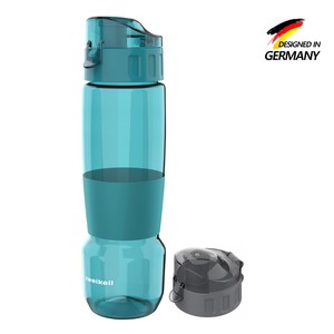 Zweikell Pivot Switch Aqua Blue Bpa Içermez 650 ml Tritan Kırılmaz Suluk - Su Matarası - Yedek Kapak Hediyeli