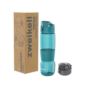  Zweikell Pivot Switch Aqua Blue Bpa Içermez 650 ml Tritan Kırılmaz Suluk - Su Matarası - Yedek Kapak Hediyeli