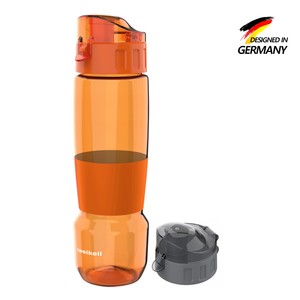 Zweikell Pivot Switch Orange Bpa Içermez 650 ml Tritan Kırılmaz Suluk - Su Matarası - Yedek Kapak Hediyeli