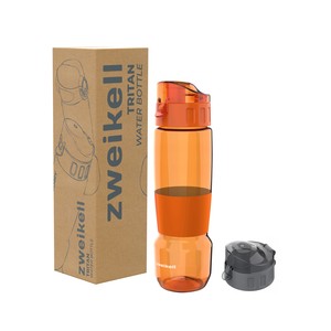  Zweikell Pivot Switch Orange Bpa Içermez 650 ml Tritan Kırılmaz Suluk - Su Matarası - Yedek Kapak Hediyeli
