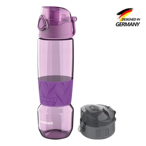 Zweikell Rosso Switch Violett Bpa Içermez 650 ml Tritan Kırılmaz Suluk - Su Matarası - Yedek Kapak Hediyeli