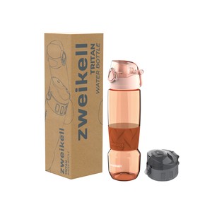  Zweikell Rosso Switch Rose Bpa Içermez 650 ml Tritan Kırılmaz Suluk - Su Matarası - Yedek Kapak Hediyeli