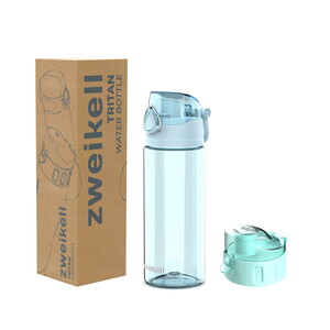  Zweikell Rosso Jr Switch Turkis 500 ml Bpa Içermez Tritan Kırılmaz Suluk - Su Matarası - Yedek Kapak Hediyeli