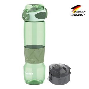 Zweikell Rezon Switch Emerald Green Bpa Içermez 650 ml Tritan Kırılmaz Suluk-su Matarası - Yedek Kapak Hediye