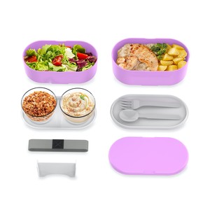  ZWEİKELL BOXY LARGE CROCUS 3 BÖLMELİ 1450ML (49OZ) LUNCH BOX - YEMEK TAŞIMA KABI - MOR