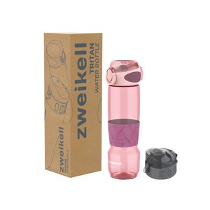  Zweikell Rezon Switch Rose Bpa Içermez 650 ml Tritan Kırılmaz Suluk - Su Matarası - Yedek Kapak Hediyeli