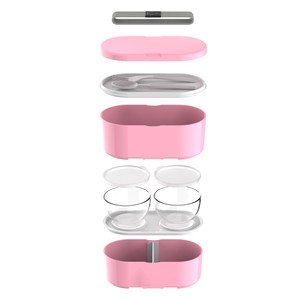  ZWEİKELL BOXY LARGE CANDY 3 BÖLMELİ 1450ML (49OZ) LUNCH BOX - YEMEK TAŞIMA KABI - PEMBE