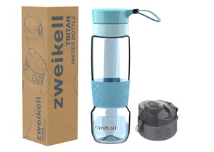  Zweikell Fuzzy Detox Switch Light Blue Bpa Içermez 650 ml Tritan Kırılmaz Suluk - Su Matarası -Yedek Kapak Hediyeli