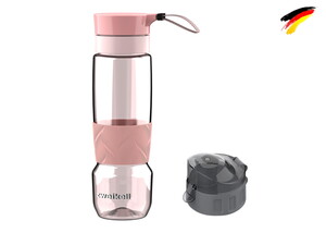  Zweikell Fuzzy Detox Switch Tea Rose Bpa Içermez 650 ml Tritan Kırılmaz Suluk - Su Matarası -Yedek Kapak Hediyeli
