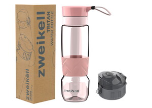  Zweikell Fuzzy Detox Switch Tea Rose Bpa Içermez 650 ml Tritan Kırılmaz Suluk - Su Matarası -Yedek Kapak Hediyeli