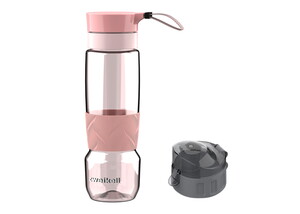 Zweikell Fuzzy Detox Switch Tea Rose Bpa Içermez 650 ml Tritan Kırılmaz Suluk - Su Matarası -Yedek Kapak Hediyeli
